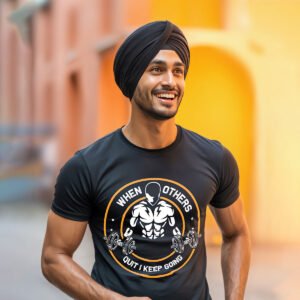 When Others Quit I Keep Going" Gym Motivation Regular Fit T-Shirt