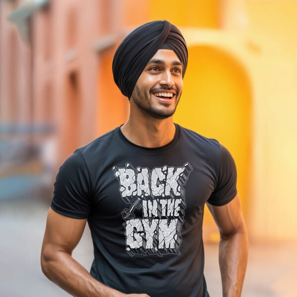 Back in the Gym Regular Fit T-shirt – Motivational Fitness Tee for Workout Comeback