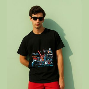 Death Star Travel Poster Regular Fit T-Shirt – Star Wars Retro Space Tee