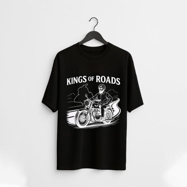 Kings of Roads Motorcycle Graphic over sized T-Shirt - Image 2