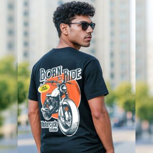Born to Ride Motorcycle Sunset over sized T-Shirt