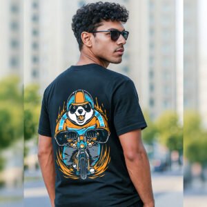 Speedy Panda Rider over sized T-Shirt