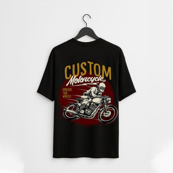 Custom Motorcycle Rider over sized T-Shirt - Image 2