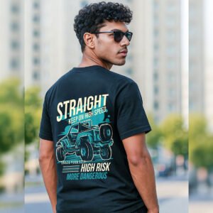 Straight High-Speed Off-Road Jeep Graphic Regular Fit T-Shirt