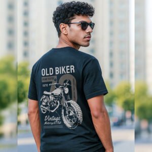 Old Biker Vintage Motorcycle Club Graphic over sized T-Shirt