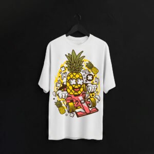 Racing Pineapple Cartoon T-Shirt