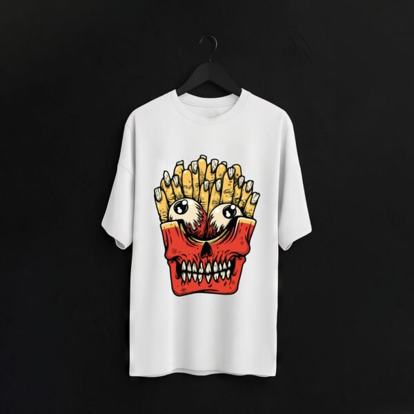 French Fry Skull Graphic T-Shirt