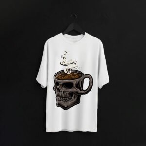 Skull Coffee Mug Graphic T-Shirt