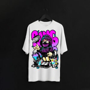 Graffiti Cartoon Streetwear Over Sized T-Shirt – Urban Art Unisex Tee