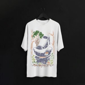 Nature Sole Sneaker Art Regular Fit T-Shirt – Cotton Lycra