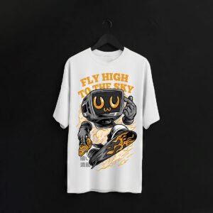 Fly High VR Skater Cartoon Regular Fit T-Shirt – Cotton Lycra