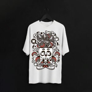 Day of the Dead Skull Art Over Sized T-Shirt – Unisex Graphic Tee