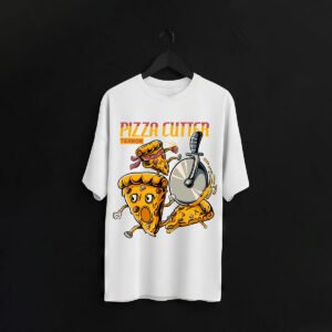 Pizza Cutter Terror Cartoon Regular Fit T-Shirt