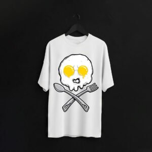 Egg Skull Crossbones Regular Fit Graphic T-Shirt