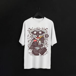 Cool Koala Chill Mode over sized T-Shirt – Cartoon Graphic Streetwear Tee