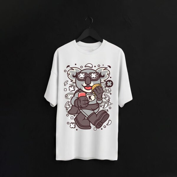 Cool Koala Chill Mode over sized T-Shirt – Cartoon Graphic Streetwear Tee