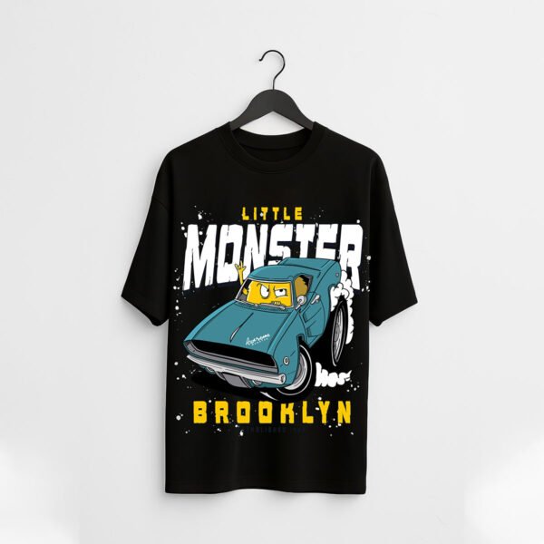 Little Monster Brooklyn Muscle Car Regular Fit T-Shirt - Image 2