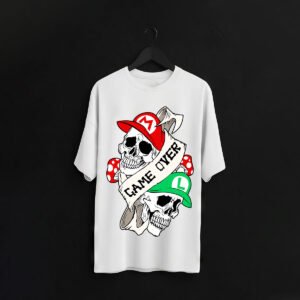 Game Over Mario & Luigi Skull Regular Fit T-Shirt