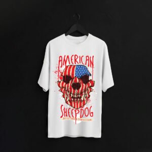 American Sheepdog Skull Graphic Regular Fit T-Shirt