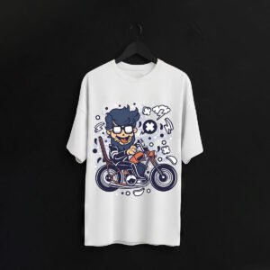 Cartoon Rider Oversized T-Shirt
