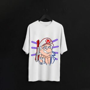 Gangsta Mario Graphic Regular Fit T-Shirt