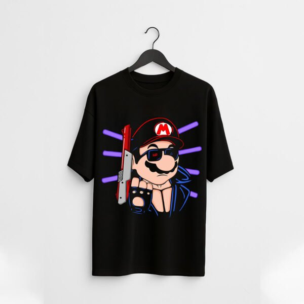 Gangsta Mario Graphic Regular Fit T-Shirt - Image 2