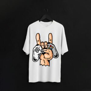 Gamer Rock Hand Oversized T-Shirt