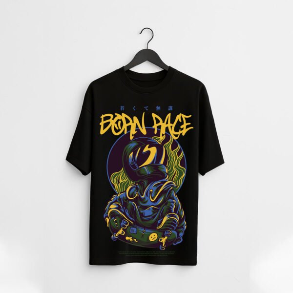 Born Rage Graphic Oversized T-Shirt - Image 2