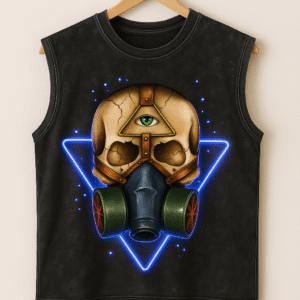 Unisex Skull Gas Mask Tank Top sleev less