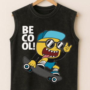 BE COOL! – Cartoon Skater Sleeveless Tee