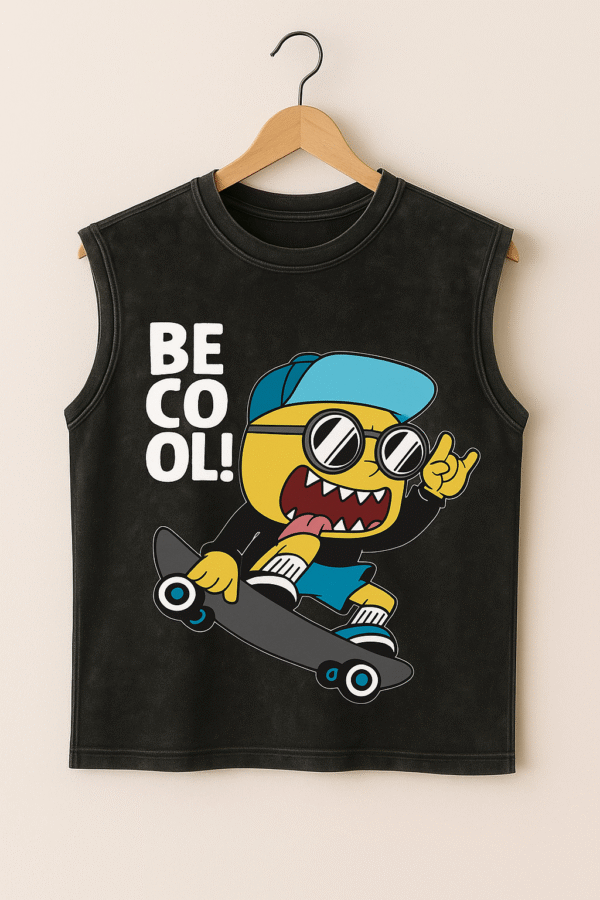 BE COOL! – Cartoon Skater Sleeveless Tee