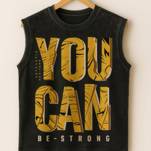 YOU CAN – Sleeveless Graphic Muscle Tee